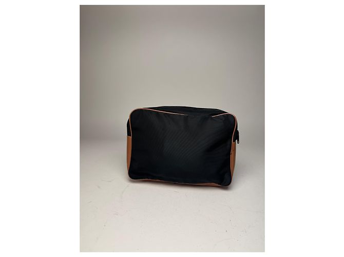 Clutch Vintage Courreges Nero Marrone - vista 5