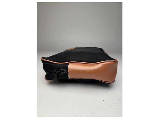 Clutch Vintage Courreges Nero Marrone - vista 6