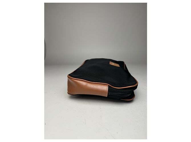 Clutch Vintage Courreges Nero Marrone - vista 8