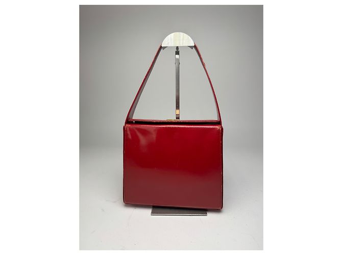 Vintage Givenchy Handtasche aus lackiertem Leder in Rot - Ansicht 2