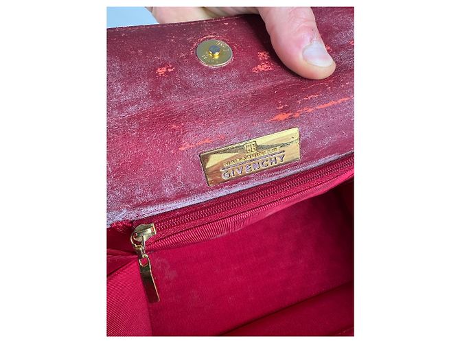 Vintage Givenchy Handtasche aus lackiertem Leder in Rot - Ansicht 4