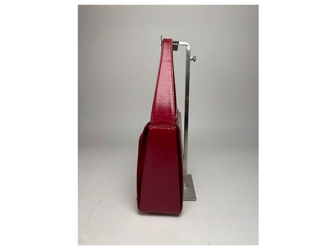 Vintage Givenchy Handtasche aus lackiertem Leder in Rot - Ansicht 5