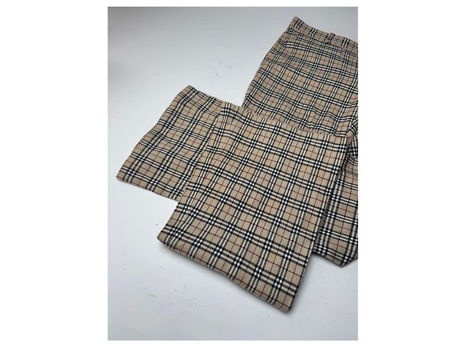 Vintage Burberry Nova Check Pants 38/M Beige - view 2