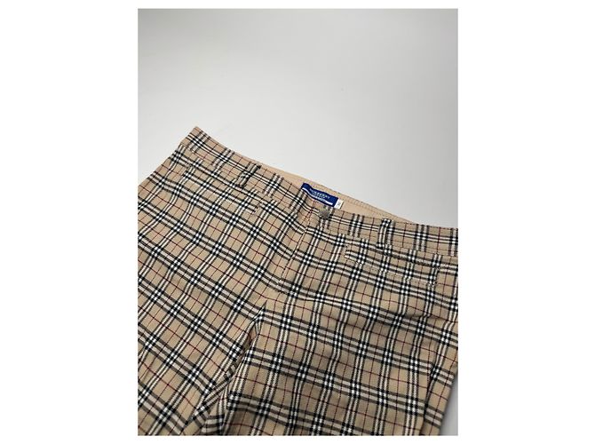 Vintage Burberry Nova Check Pants 38/M Beige - view 3