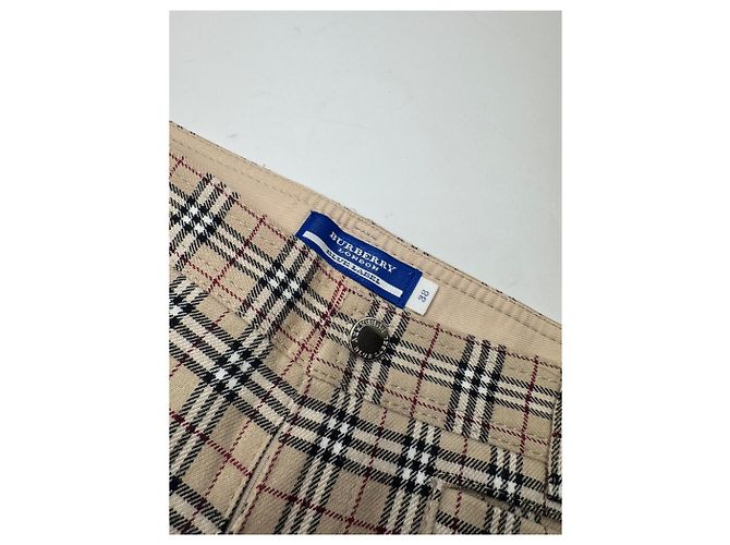 Vintage Burberry Nova Check Pants 38/M Beige - view 4