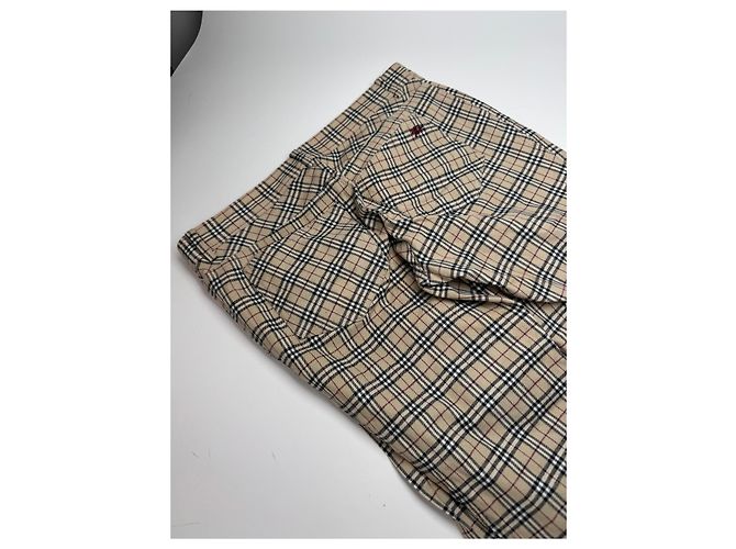 Vintage Burberry Nova Check Pants 38/M Beige - view 7