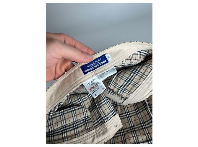 Vintage Burberry Nova Check Pants 38/M Beige - view 8
