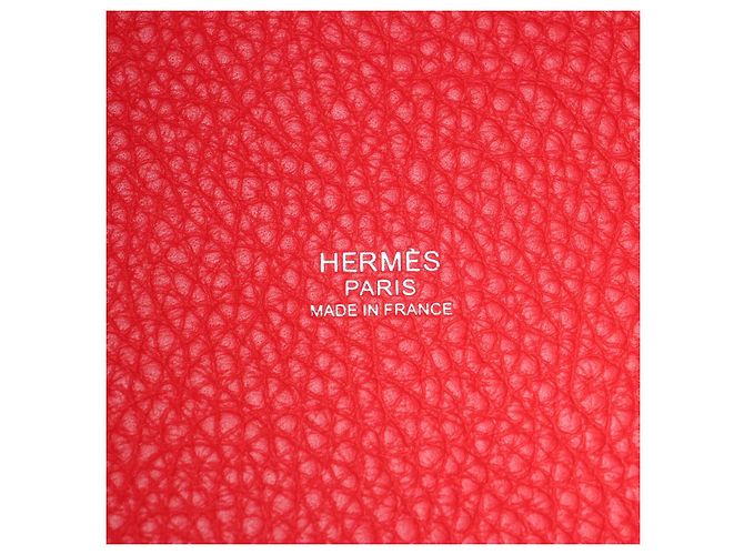 Hermès Picotin 18 in pelle Taurillon Clemence, borsa a secchiello con lucchetto, Rosa Estrema x Rosso Cooox, Rosa Messico - vista 11