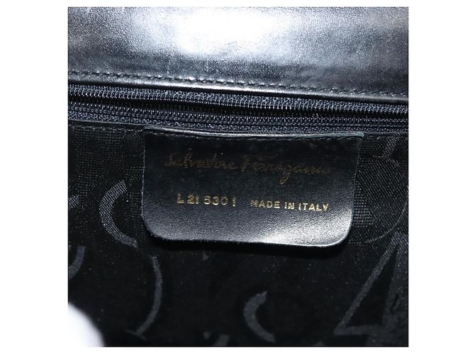 Salvatore Ferragamo Vala Leather Nero - vista 6