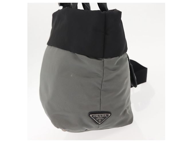 Prada Tote Doppio Convertibile Tessuto Piccolo Nero - vista 4