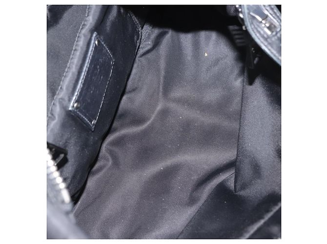 Prada Tote Doppio Convertibile Tessuto Piccolo Nero - vista 5