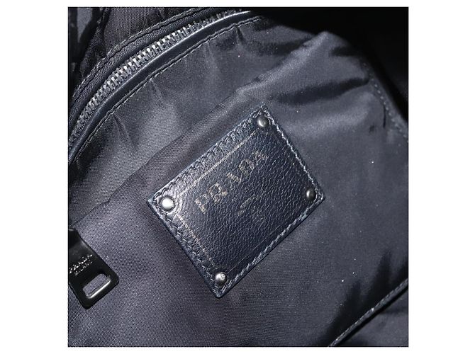 Prada Tote Doppio Convertibile Tessuto Piccolo Nero - vista 6