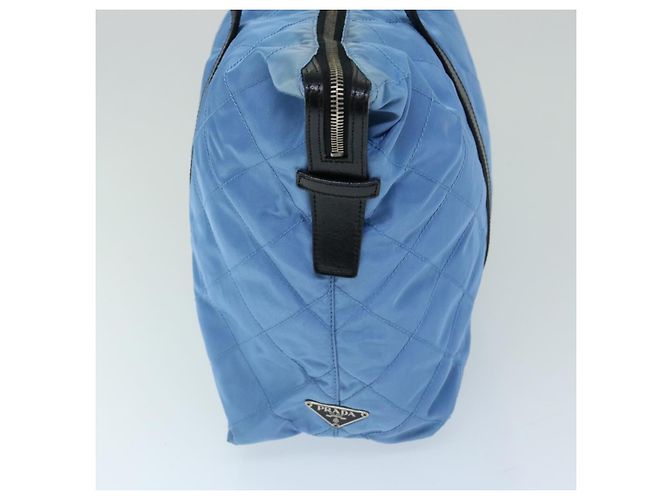 Prada Vintage Zip Tote Tessuto Mittel Blau - Ansicht 3