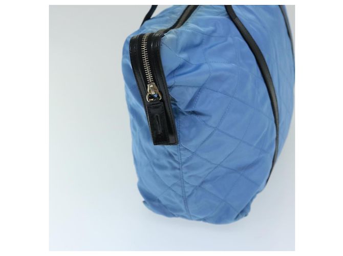 Prada Vintage Zip Tote Tessuto Mittel Blau - Ansicht 4