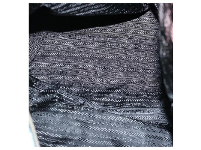 Prada Vintage Zip Tote Tessuto Mittel Blau - Ansicht 5