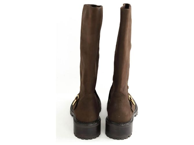 Fendi Botas de montar de ante marrón Castaño - vista 2