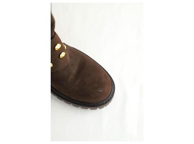 Fendi Botas de montar de ante marrón Castaño - vista 5