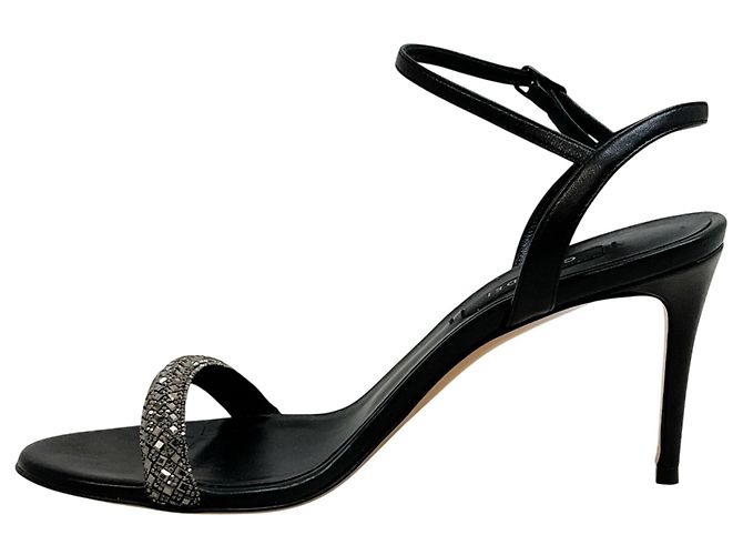 Sandali Stratosphere neri impreziositi con strass Casadei Nero - vista 3
