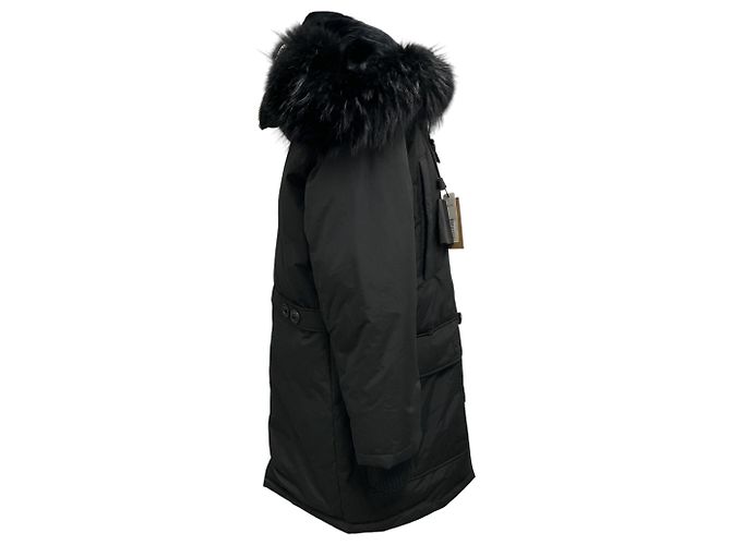 Abrigo parka con capucha negra Dsquared2 2011 con piel Negro - vista 2