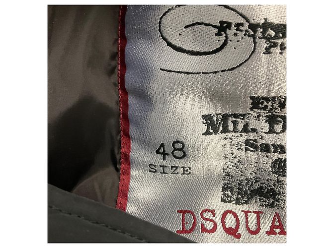 Abrigo parka con capucha negra Dsquared2 2011 con piel Negro - vista 5
