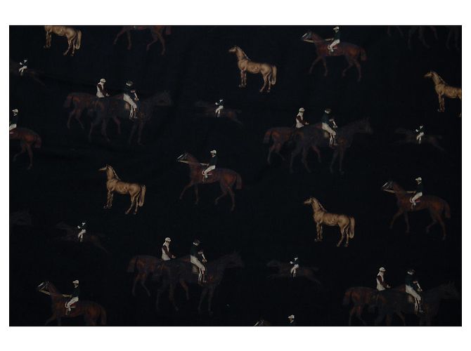 Autre Marque Pauw, sciarpa a quadri con stampa di cavallo Marrone Nero Rosso - vista 3