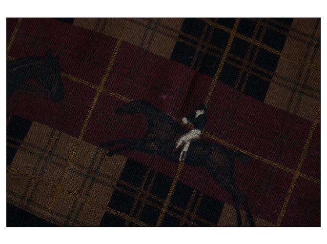 Autre Marque Pauw, sciarpa a quadri con stampa di cavallo Marrone Nero Rosso - vista 4