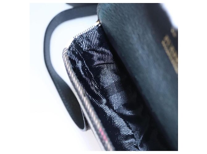 BOLSA MINI CROSSBODY BURBERRY BEGE NOVA CHECK COM FIVELA Preto Gold hardware - vista 7