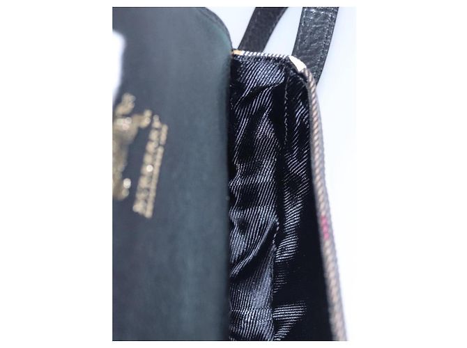 BOLSA MINI CROSSBODY BURBERRY BEGE NOVA CHECK COM FIVELA Preto Gold hardware - vista 8