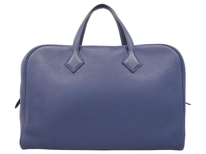 Borsa Tote Victoria 40 di Hermès Blu navy - vista 12