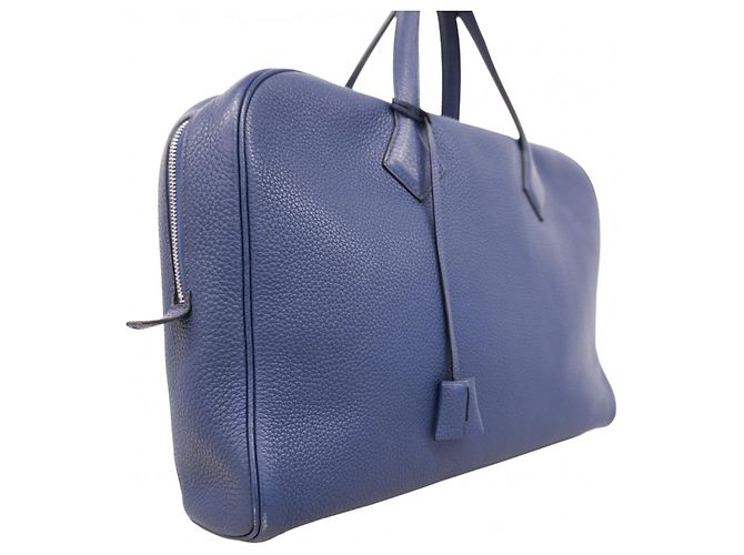 Borsa Tote Victoria 40 di Hermès Blu navy - vista 2
