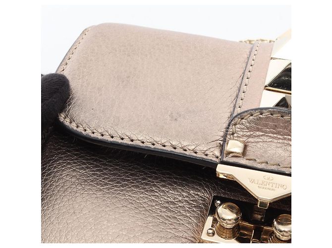 Borsa a Spalla Valentino Rockstud D'oro - vista 12
