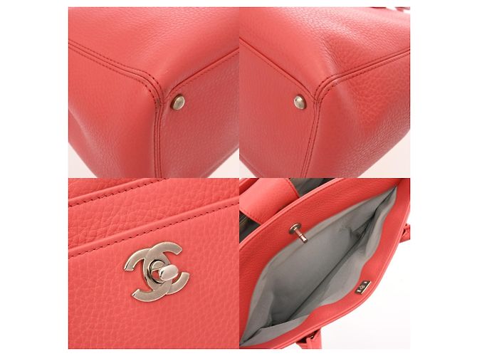 Borsa Executive Chanel in Pelle Rosa Rosso - vista 7