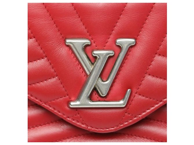 Borsa a spalla in pelle New Wave con catena Louis Vuitton Rosso - vista 13