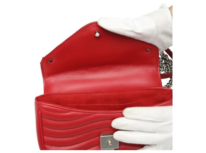 Borsa a spalla in pelle New Wave con catena Louis Vuitton Rosso - vista 18