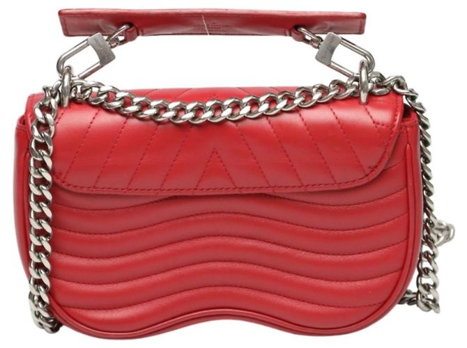 Borsa a spalla in pelle New Wave con catena Louis Vuitton Rosso - vista 2