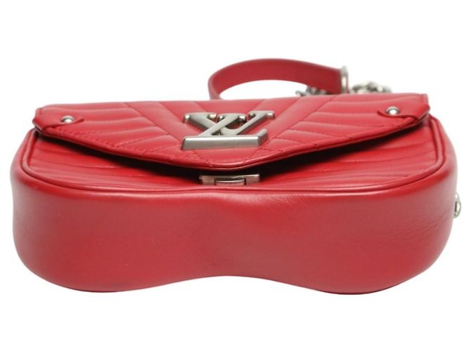 Borsa a spalla in pelle New Wave con catena Louis Vuitton Rosso - vista 4