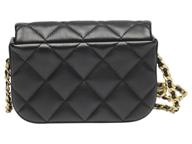 Schultertasche aus schwarzem Lammleder von Chanel - Ansicht 2