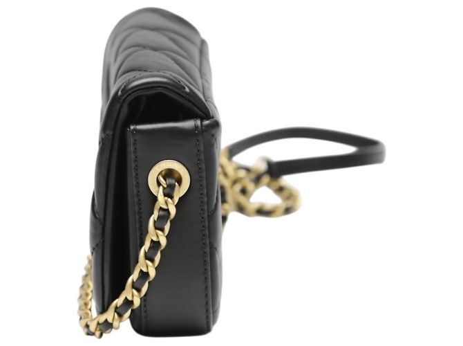 Schultertasche aus schwarzem Lammleder von Chanel - Ansicht 3