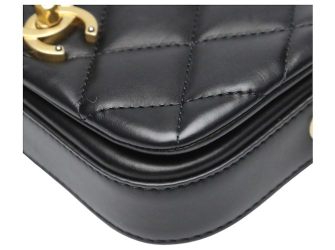 Schultertasche aus schwarzem Lammleder von Chanel - Ansicht 5
