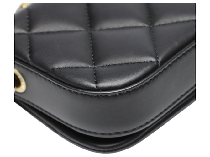 Schultertasche aus schwarzem Lammleder von Chanel - Ansicht 7