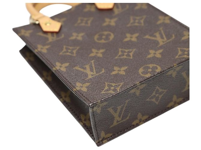 Borsa a Spalla Petite Sac Plat Monogramma Louis Vuitton Marrone - vista 10