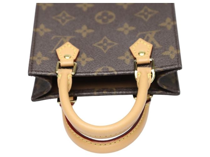 Borsa a Spalla Petite Sac Plat Monogramma Louis Vuitton Marrone - vista 11