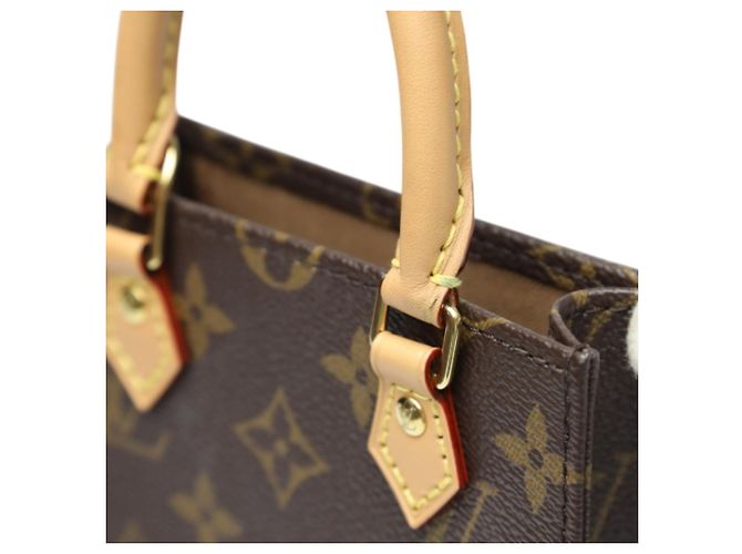 Borsa a Spalla Petite Sac Plat Monogramma Louis Vuitton Marrone - vista 12