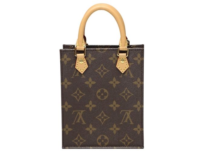 Borsa a Spalla Petite Sac Plat Monogramma Louis Vuitton Marrone - vista 2