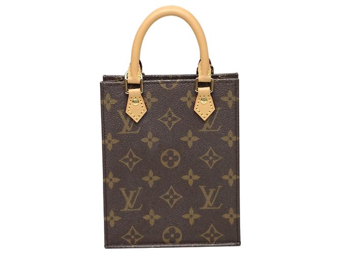 Borsa a Spalla Petite Sac Plat Monogramma Louis Vuitton Marrone - vista 3