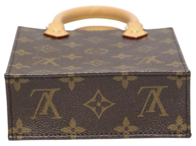 Borsa a Spalla Petite Sac Plat Monogramma Louis Vuitton Marrone - vista 6