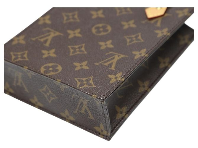 Borsa a Spalla Petite Sac Plat Monogramma Louis Vuitton Marrone - vista 8