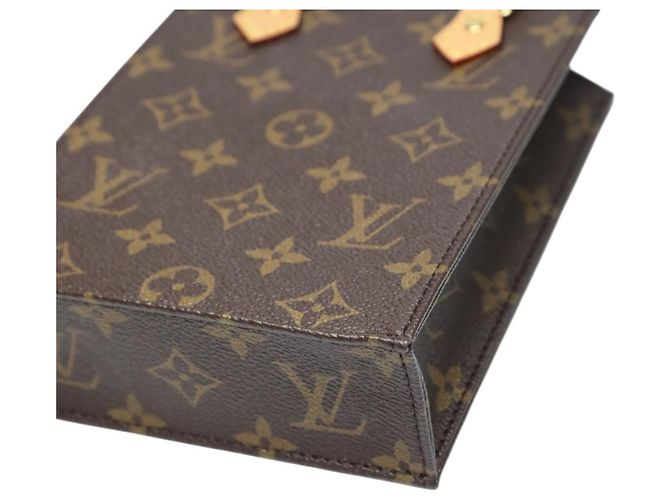 Borsa a Spalla Petite Sac Plat Monogramma Louis Vuitton Marrone - vista 9