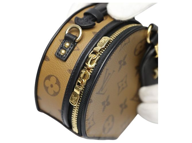 Borsa a Spalla Mini Boite Chapeau Monogram Reverse Louis Vuitton Marrone Monogramma - vista 8