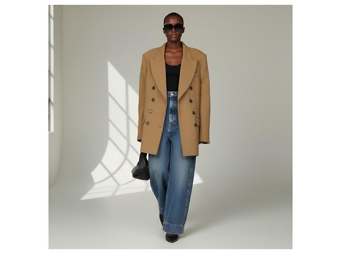 Khaite Tanner Wollmischung Blazer braun - Ansicht 3